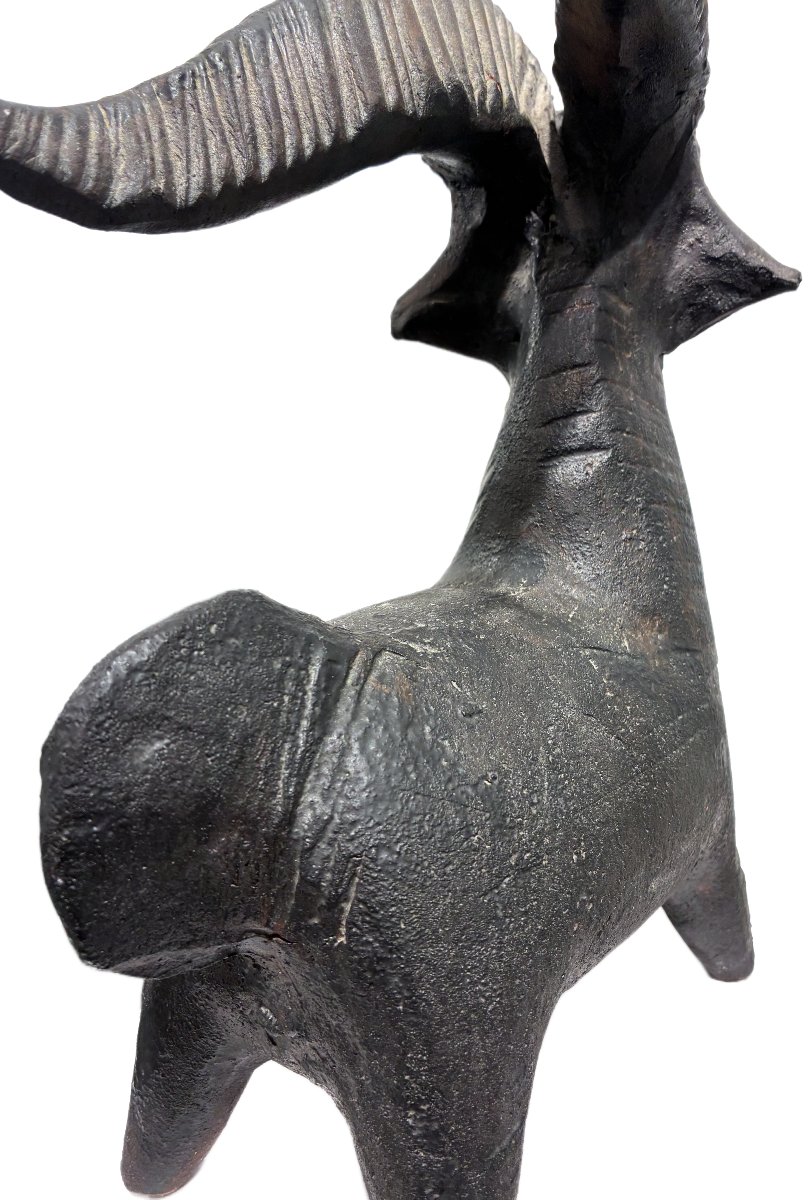 Dominique Pouchain chèvre en céramique circa 1990-photo-3