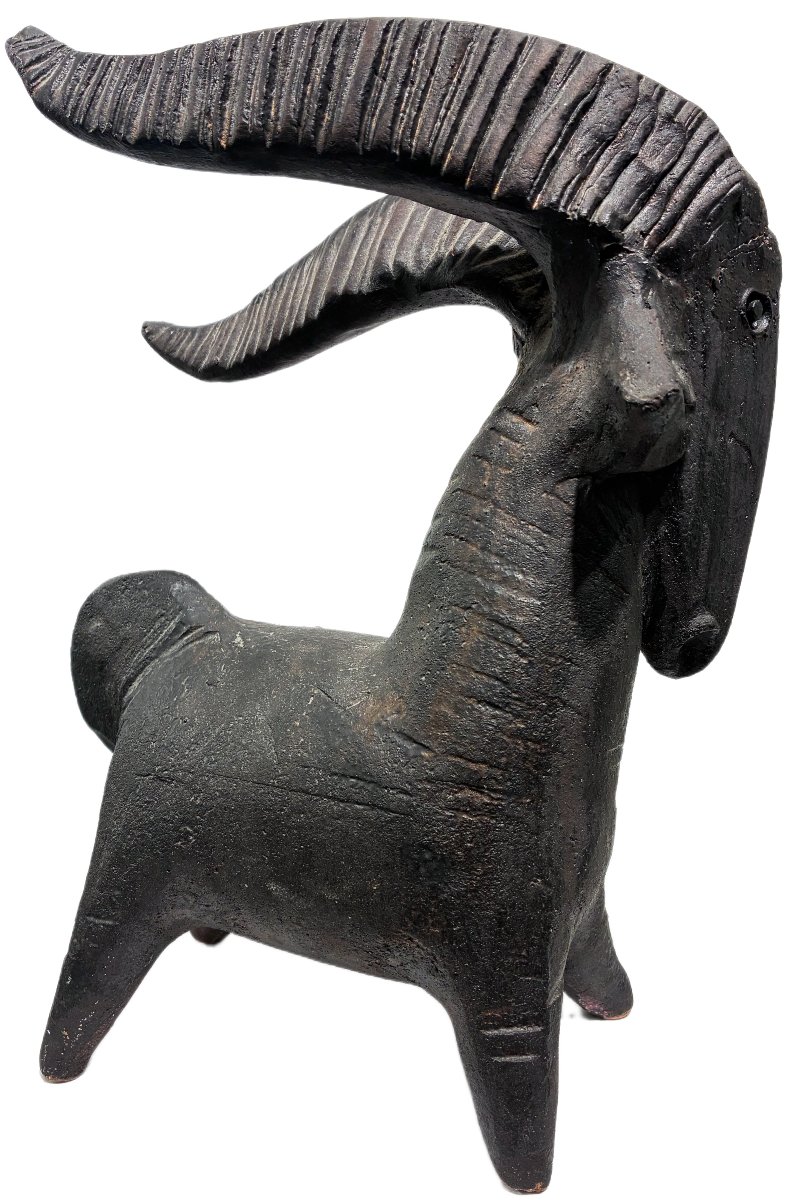 Dominique Pouchain chèvre en céramique circa 1990-photo-4