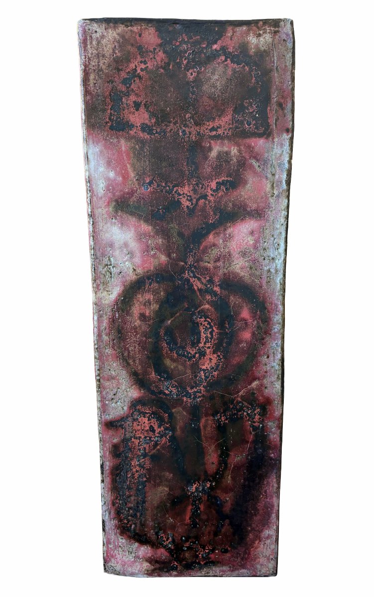 Jacques Pouchain, Glazed Ceramic Vase With Stylized Floral Design, 20th Century-photo-4