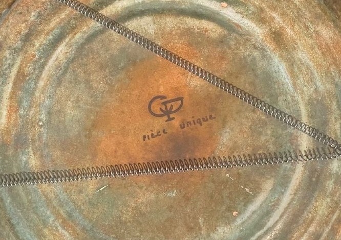 La Grange Aux Potiers – Important Plat Au Coq circa 1960-photo-3