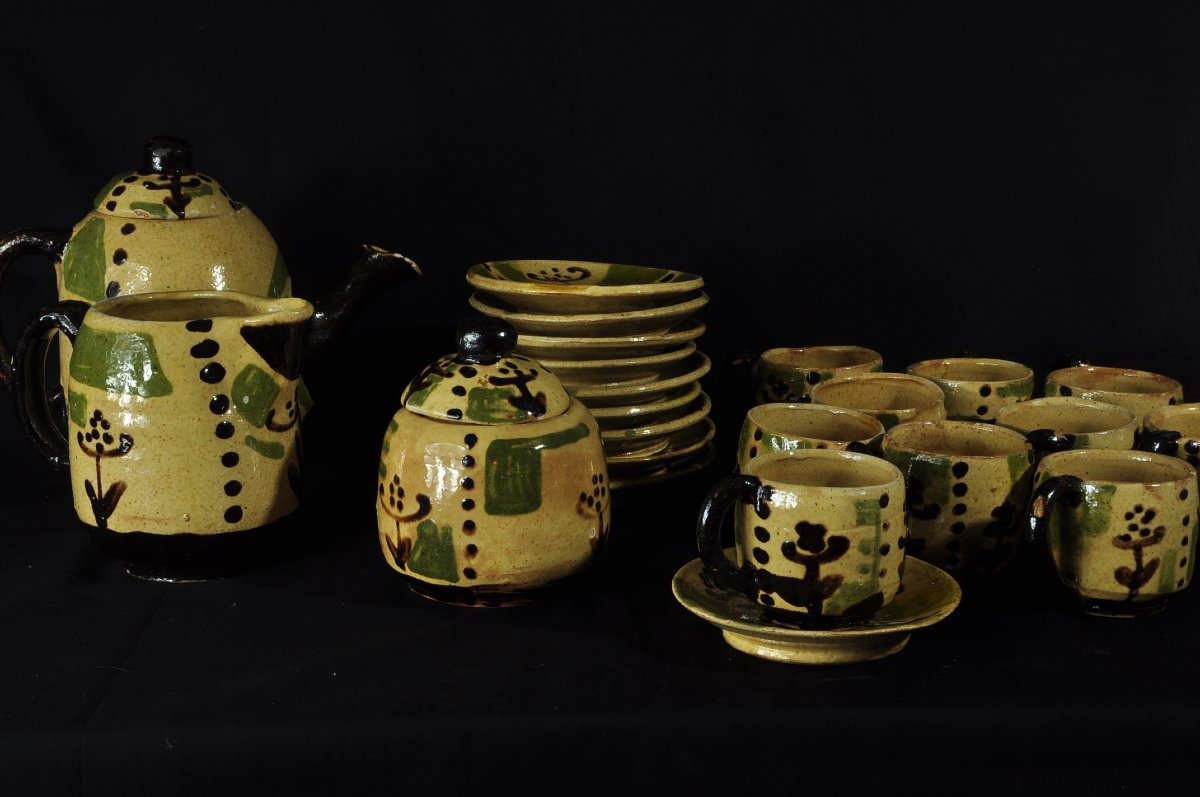 Ann Dangar: Decorated Coffee Set, Glazed Earthenware -photo-4