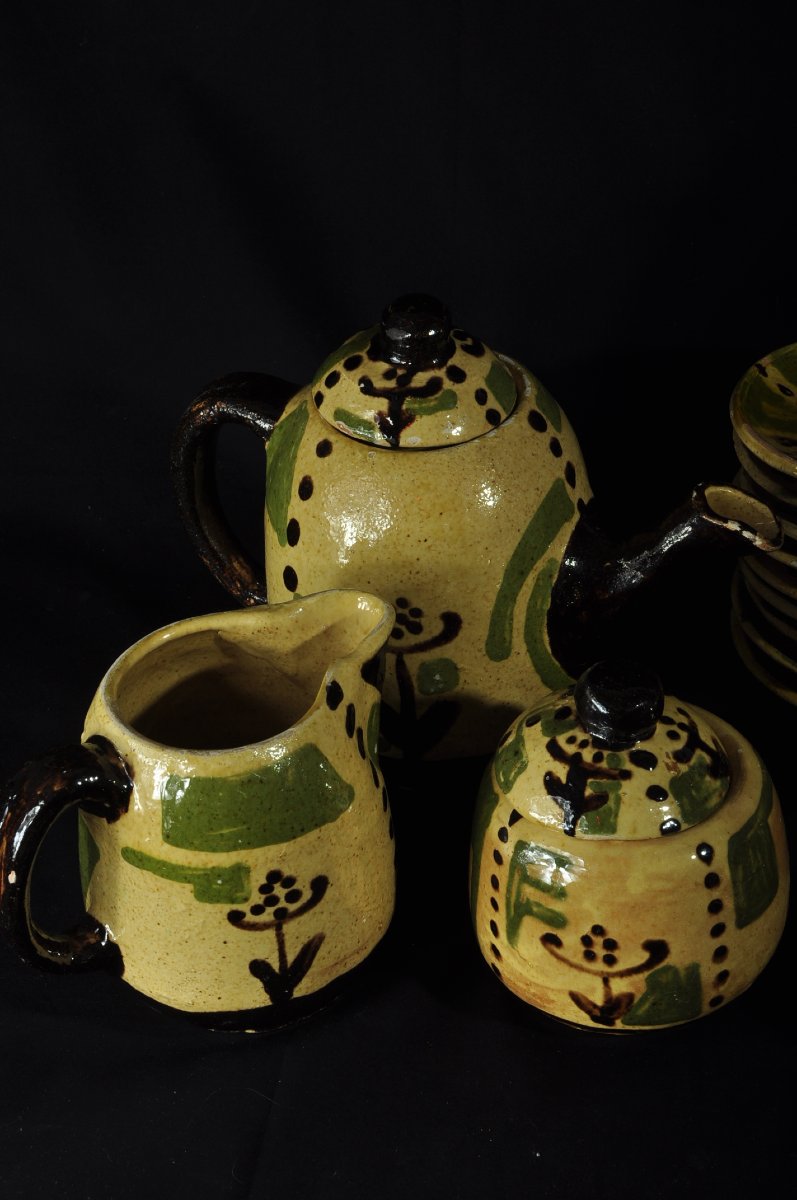 Ann Dangar: Decorated Coffee Set, Glazed Earthenware -photo-3