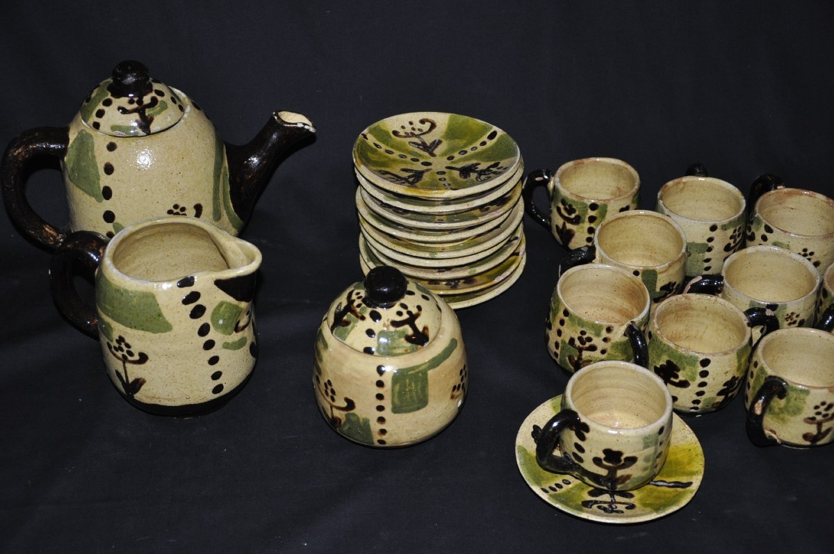 Ann Dangar: Decorated Coffee Set, Glazed Earthenware 