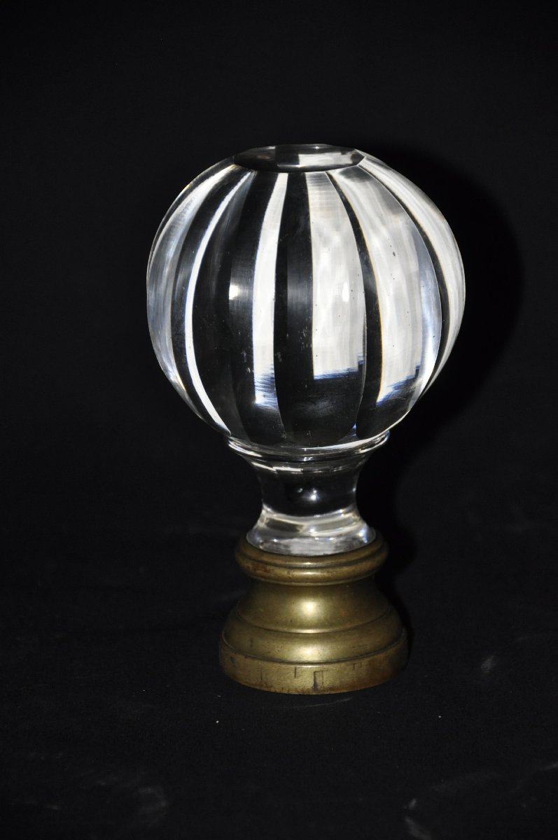 Crystal Ball At The End Of A Staircase Railing -photo-3