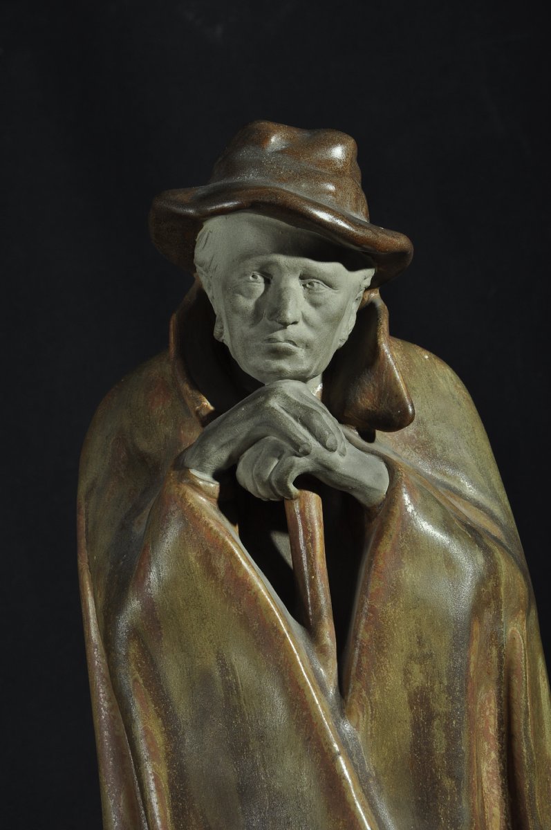 Denbac : Sculpture en Gres , berger -photo-2