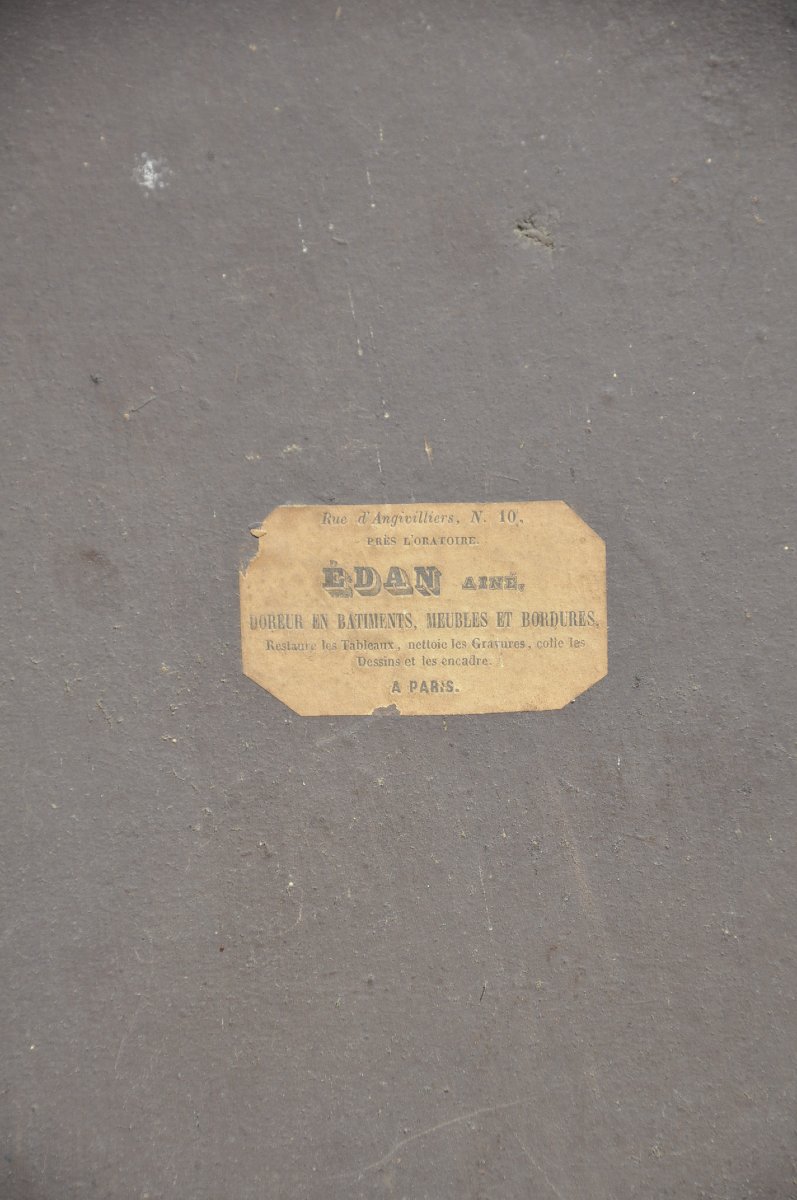 Portrait de jeune homme XIX em siècle , huile sur panneau -photo-3