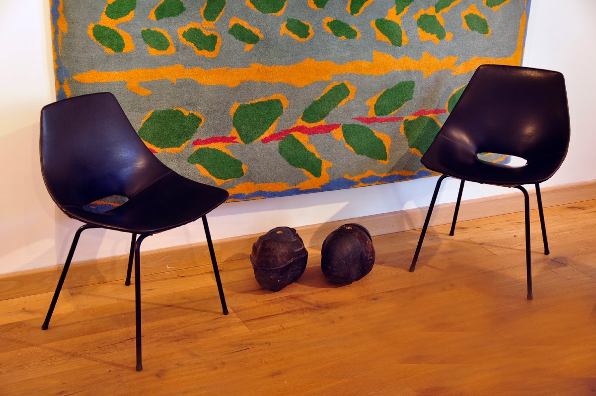 6 chaises tonneaux  Pierre Guariche -photo-2