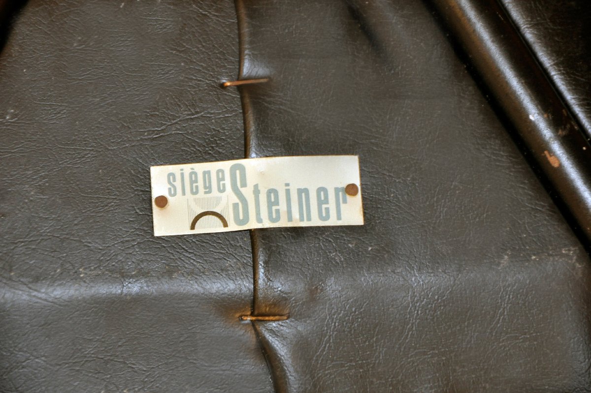 6 chaises tonneaux  Pierre Guariche -photo-4