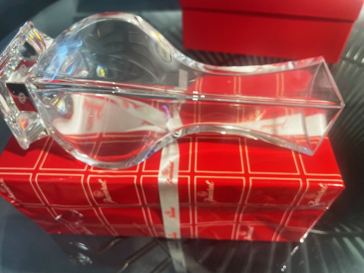 Baccarat Cristal Vase, Lotus Model, With Its Original Packaging -photo-3