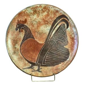 La Grange Aux Potiers – Large Rooster Dish, Circa 1960