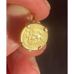 Bague en or composée d'une pièce Or demi pesos Mexicain