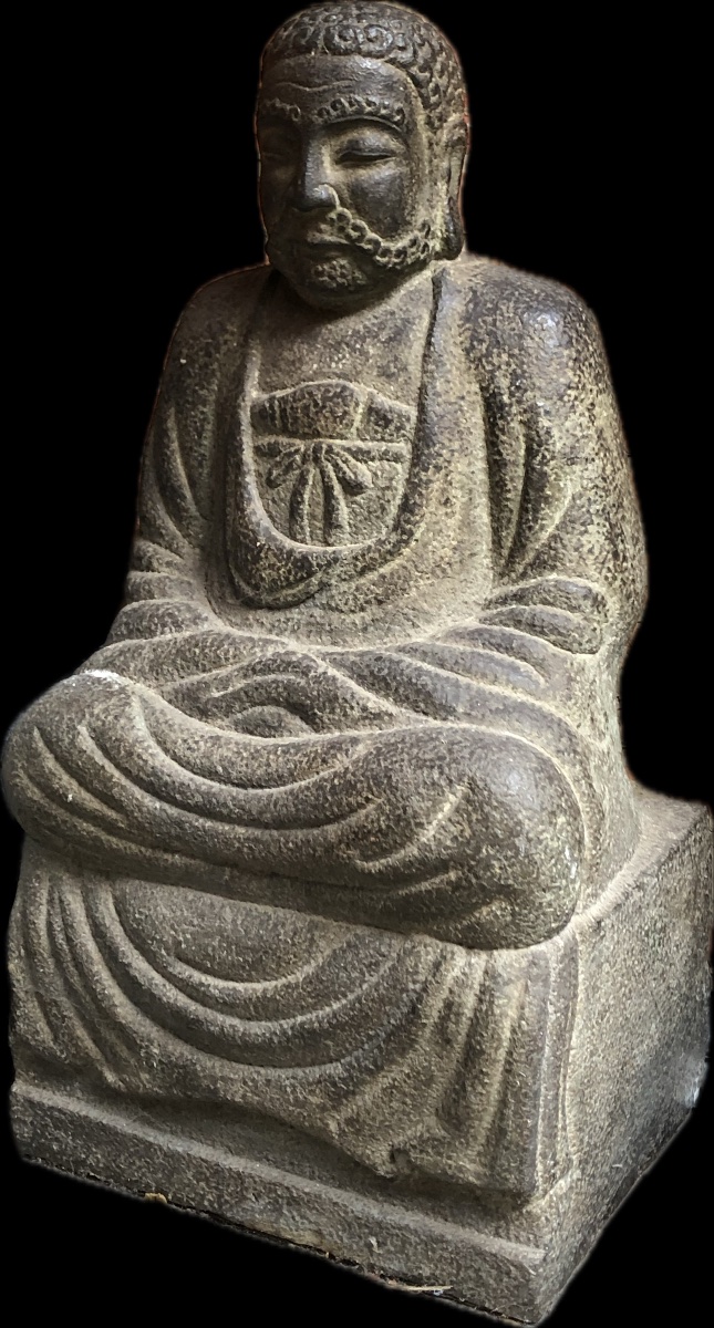 Statue  de. Bodhidharma en granit  - Chine  15 eme -photo-3