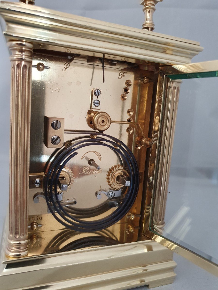 Carriage Clock Tiffany & Cie Paris Ring Travel Clock + Box Sèvres Enamel-photo-1
