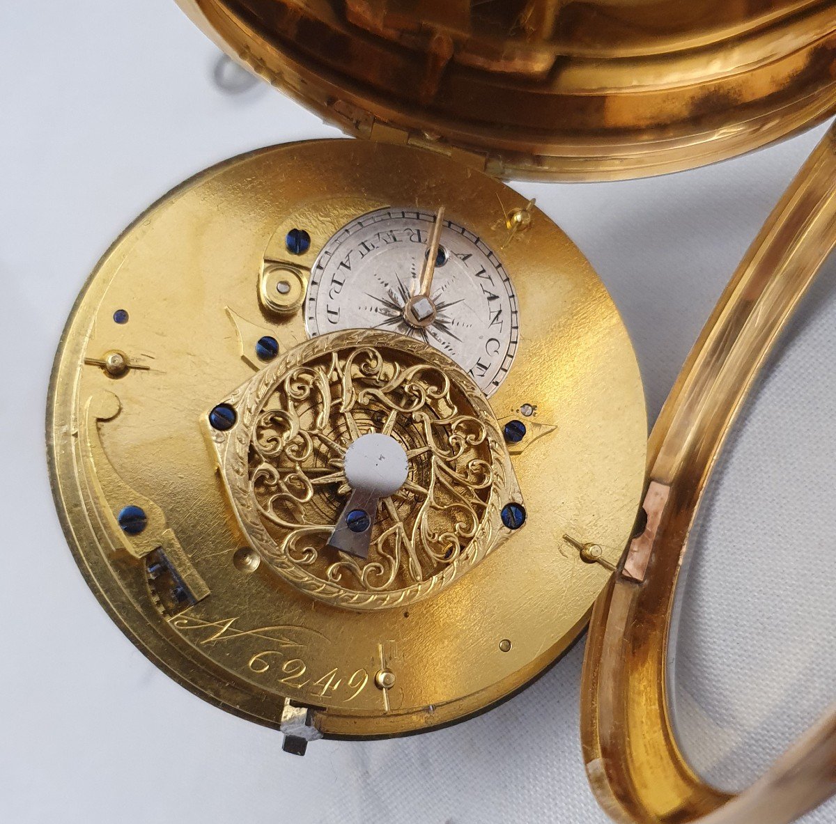 Proantic Rare Montre à Coq émaillée Louis XVI gr