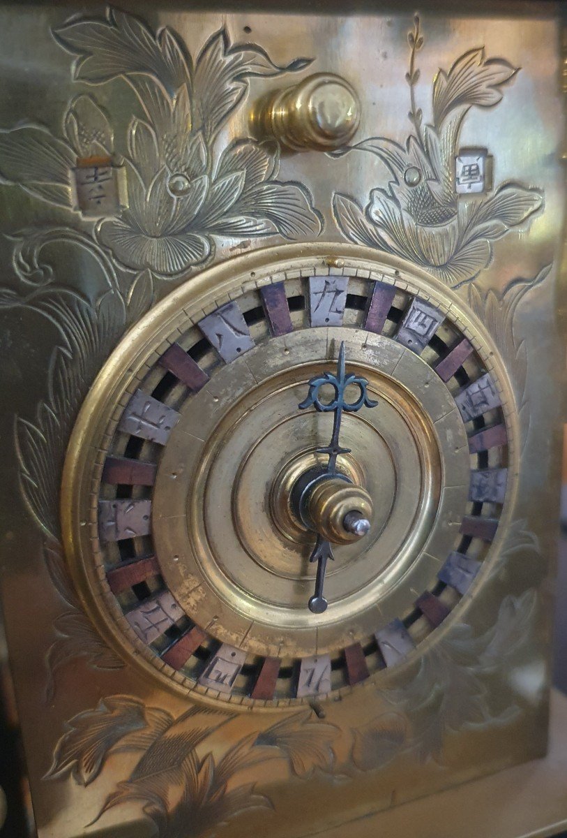 Horloge Pendule Japonaise Wadokai  &agrave; foliot et poids moteur (1840)-photo-2