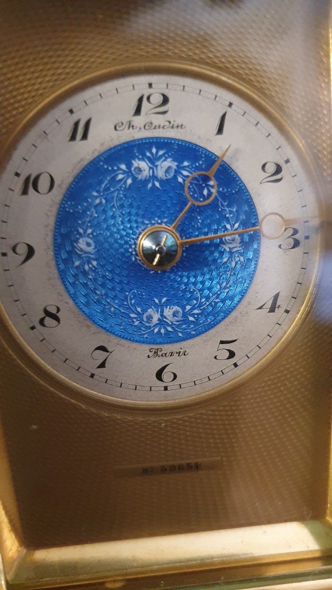 Pendule De Voyage  Sonnerie  Charles Oudin à Paris-photo-2
