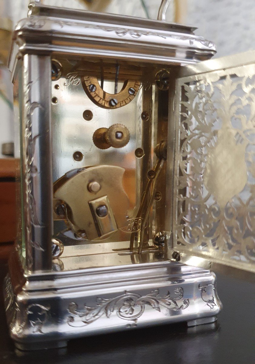 Very Rare Cute Travel Clock With Chiming Hours-photo-5