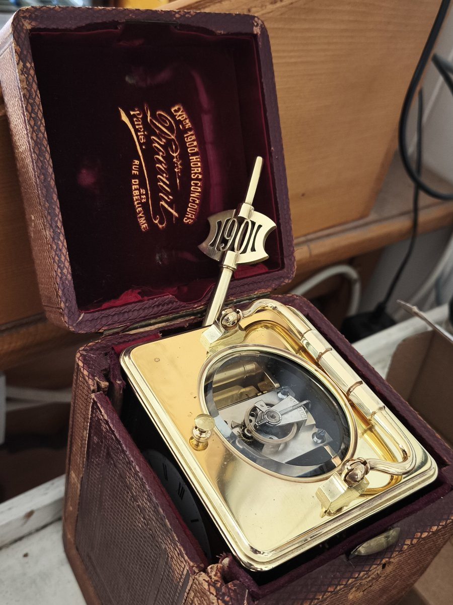 Pendulette  De Voyage  DROCOURT Grande Sonnerie exposition universelle 1900-photo-4
