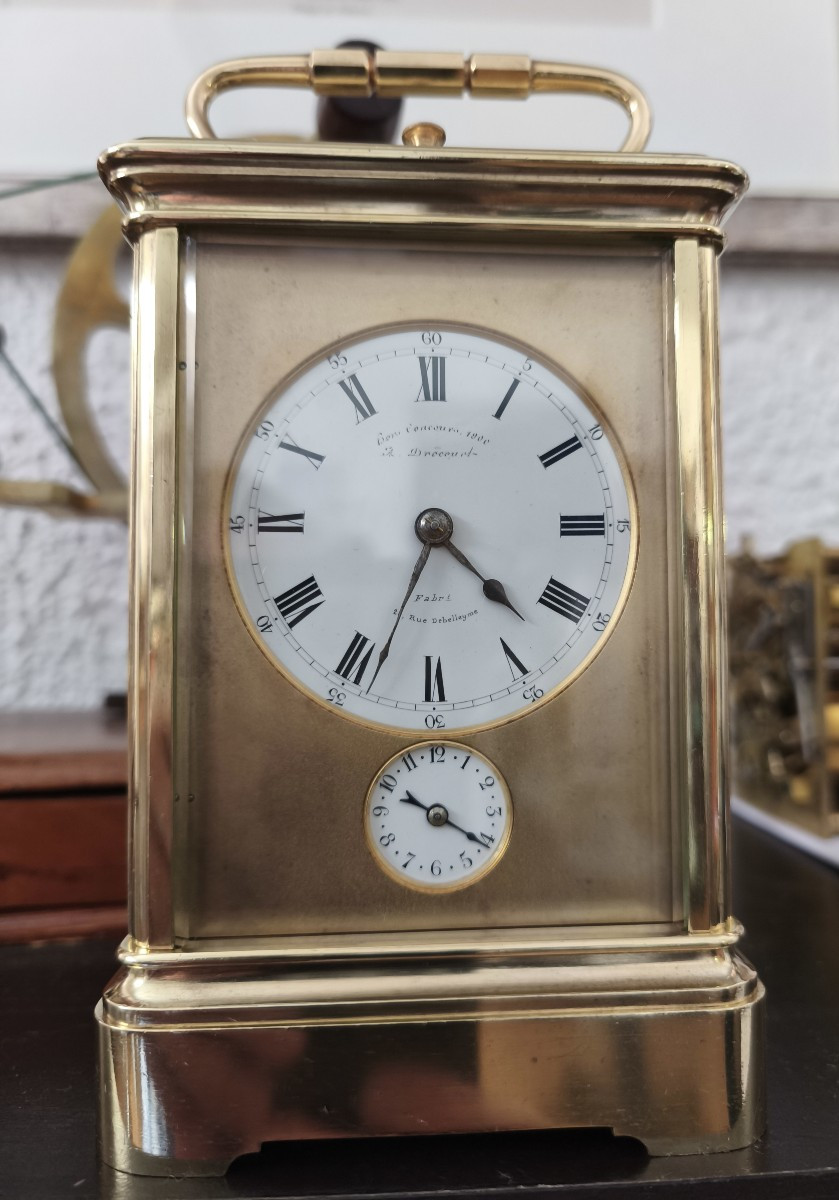 Pendulette  De Voyage  DROCOURT Grande Sonnerie exposition universelle 1900