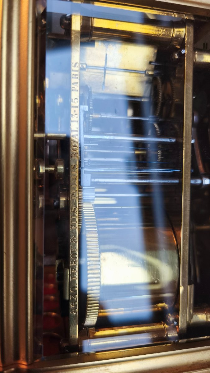 Pendule de voyage  Leroy et Fils grande sonnerie petite seconde-photo-3