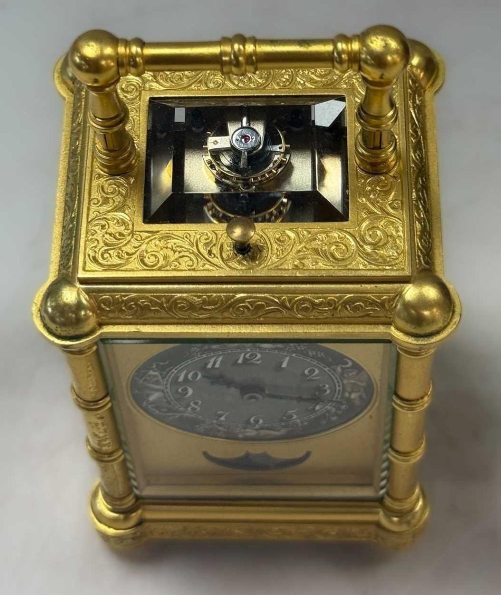 pendulette de voyage Drocourt petite sonnerie /silence et lune + clé double-photo-3