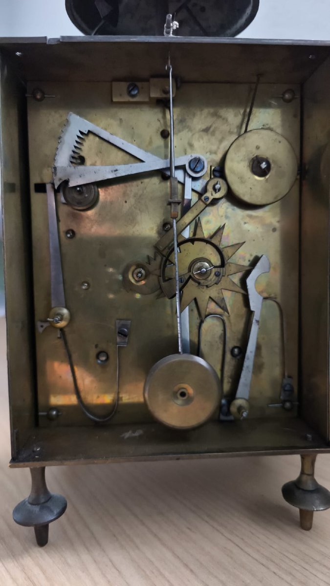 Nasturtium Clock Travel Officer Circa 1820-photo-3