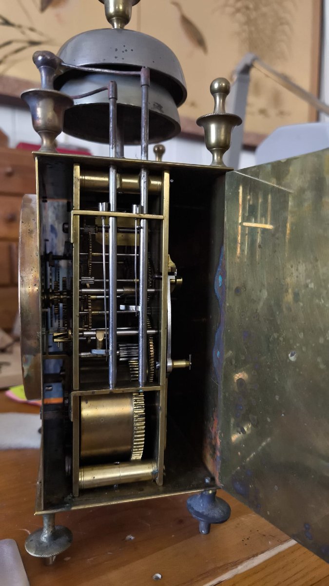 Nasturtium Clock Officer 2 Clocks Calendar Travel Circa 1820-photo-2