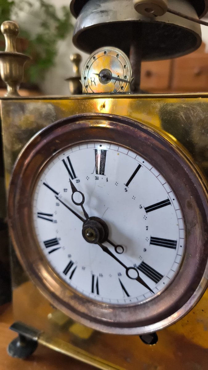 Nasturtium Clock Officer 2 Clocks Calendar Travel Circa 1820-photo-4