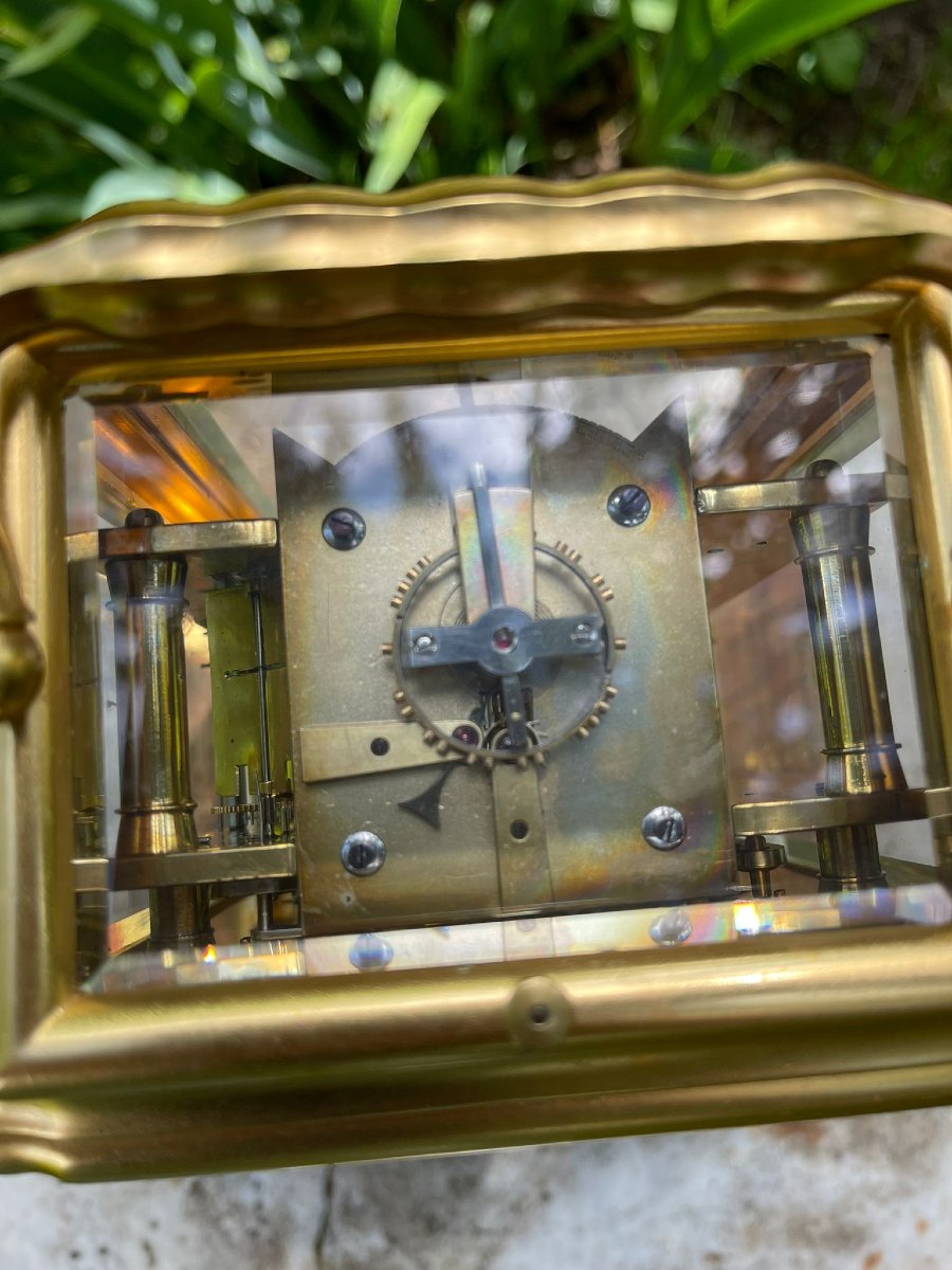 Giant 27 Cm Travel Clock Officer Drocourt Clock-photo-4