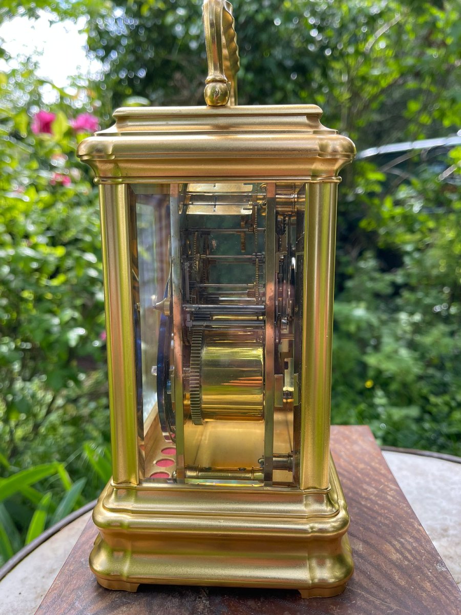 Giant 27 Cm Travel Clock Officer Drocourt Clock-photo-1