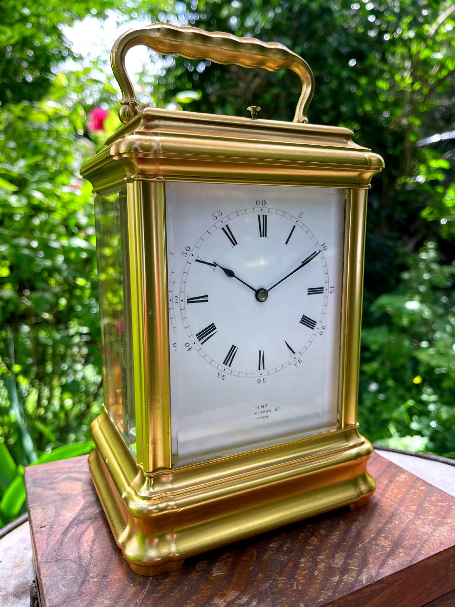 Giant 27 Cm Travel Clock Officer Drocourt Clock