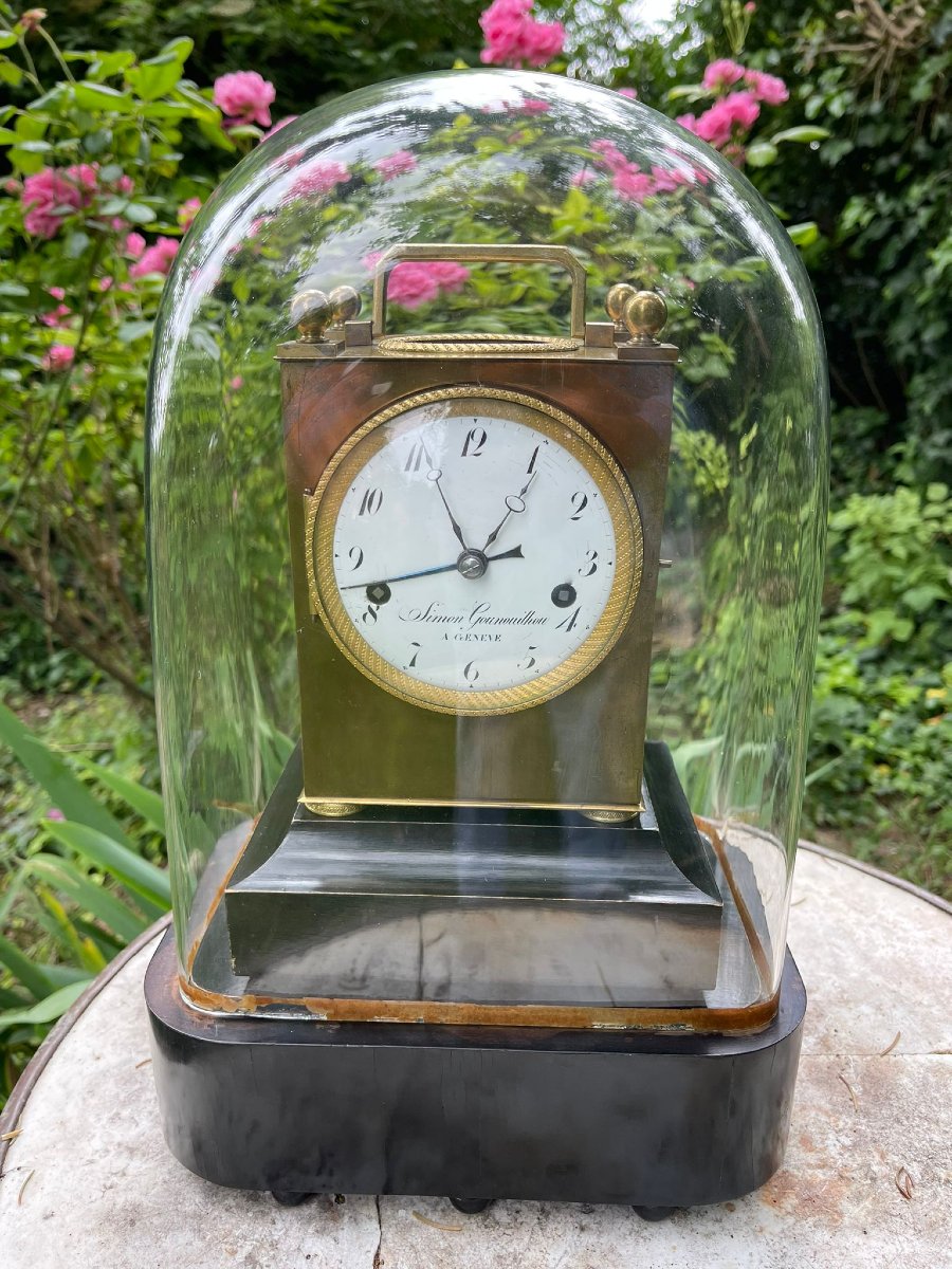 PENDULE D'OFFICIER VERS  1805 EMPIRE VOYAGE PENDULETTE REPETITION-photo-2
