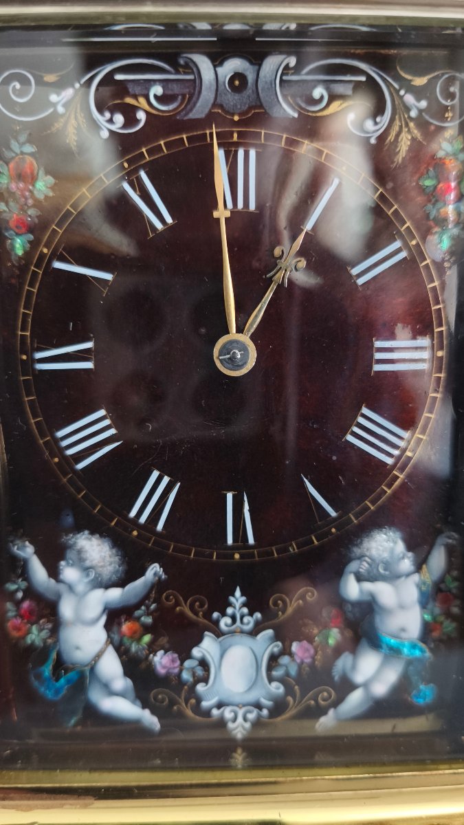 Pendulette de voyage Breguet émaux de Limoge -photo-8