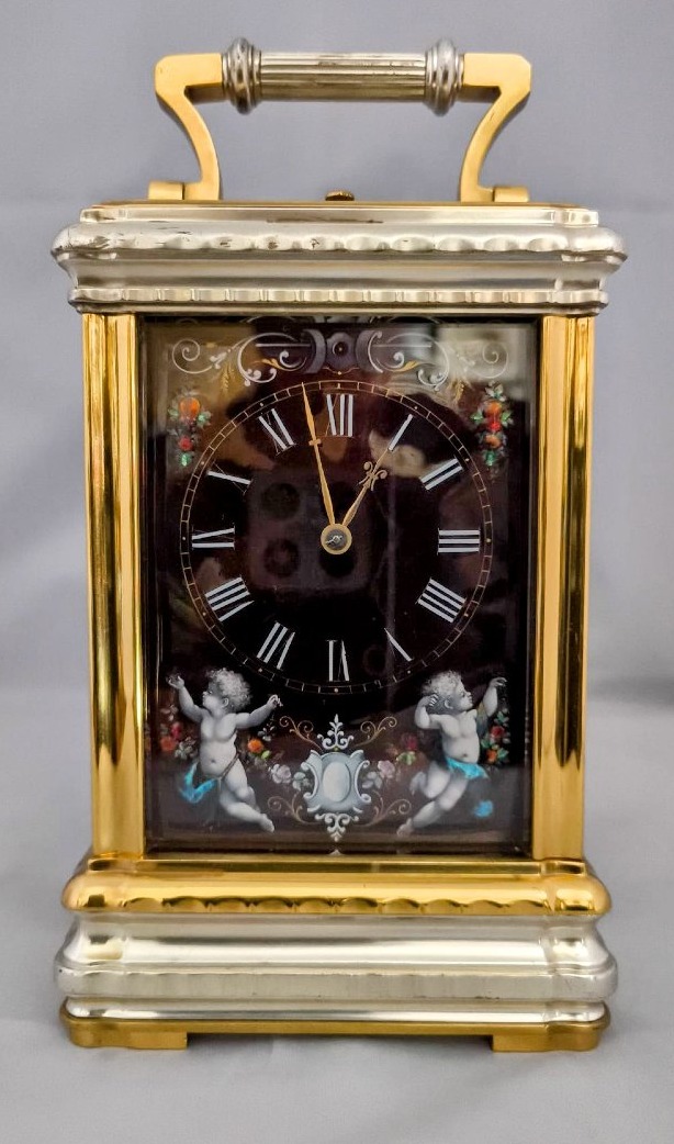 Pendulette de voyage Breguet émaux de Limoge 