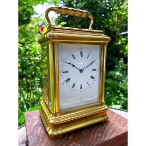 Giant 27 Cm Travel Clock Officer Drocourt Clock