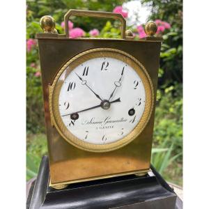 PENDULE D'OFFICIER VERS 1805 EMPIRE VOYAGE PENDULETTE REPETITION