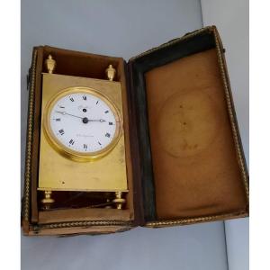 Pendule De Voyage 1er Empire &agrave; R&eacute;p&eacute;tition Des Quarts