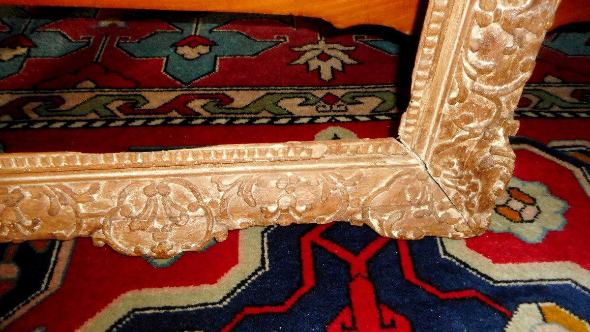 cadre 17eme en chene sculpté -photo-4