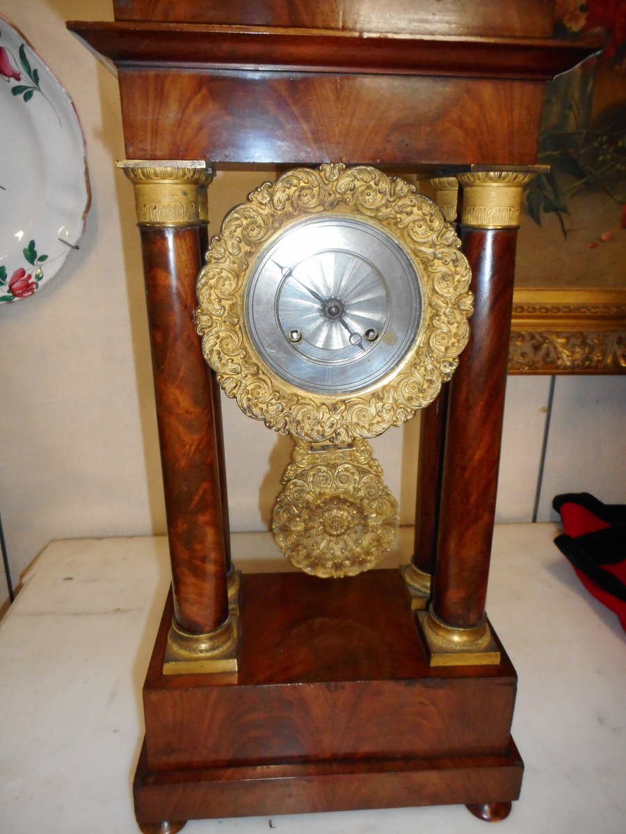 Empire Mahogany Clock
