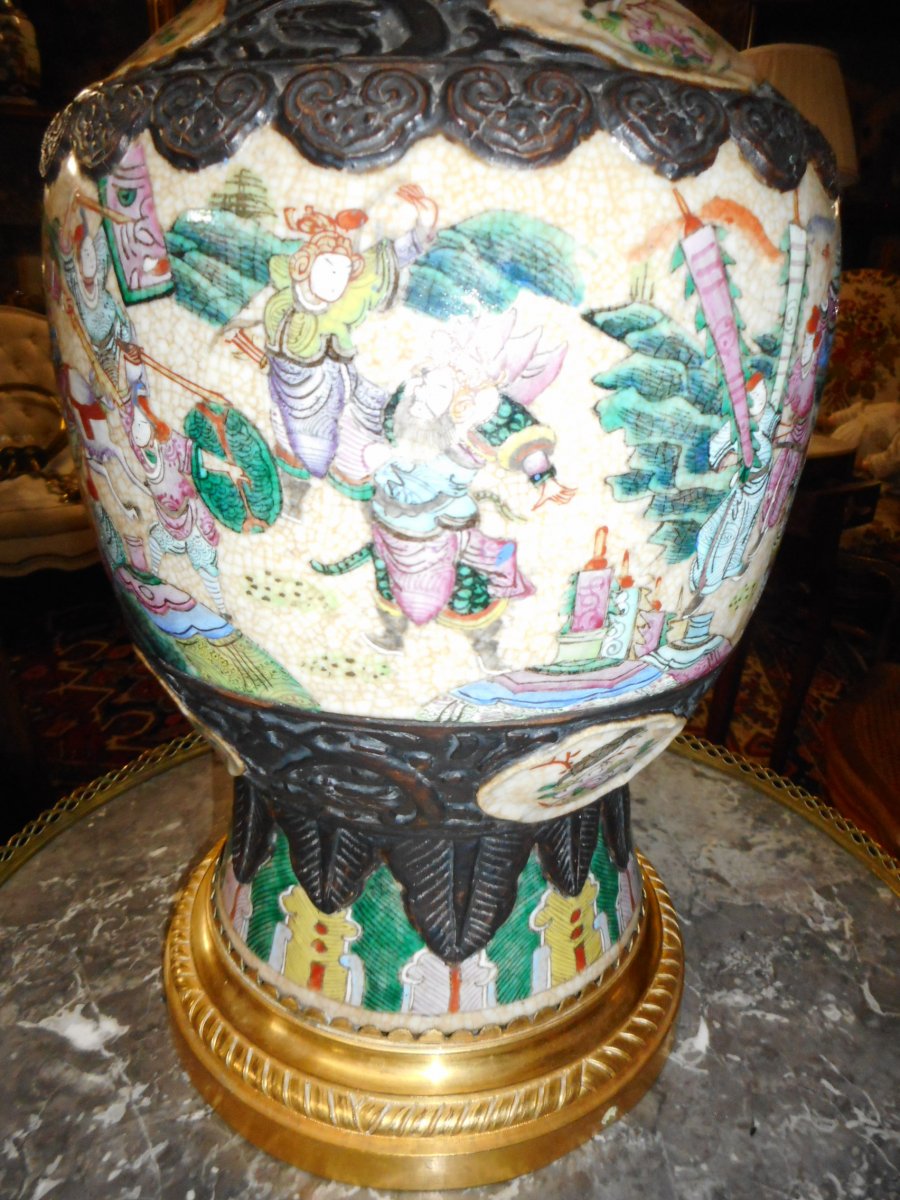 Vase Chine Monture Bronze-photo-2