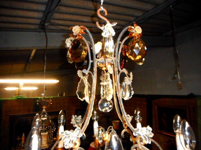 Iron And Crystal Chandelier-photo-2