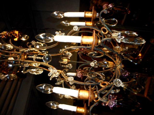 Iron And Crystal Chandelier-photo-4