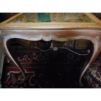 Eglomise Glass Top Table