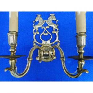 Pair Of Lion Sconces