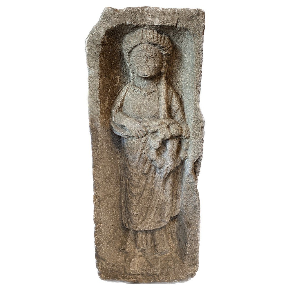 Merovingian Funerary Stele Late Antiquity