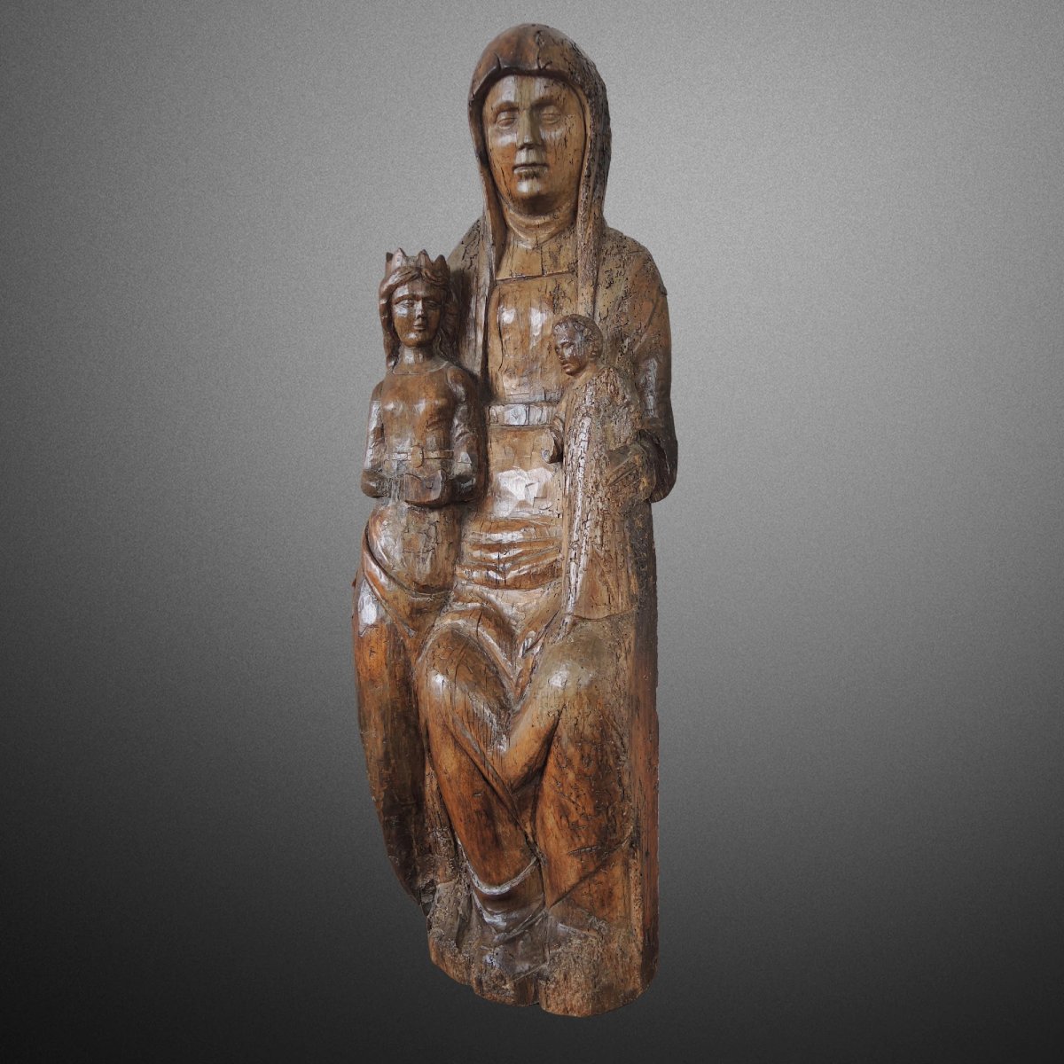 Sainte Anne trinitaire - Anna Selbdritt. Rhin supérieur fin XIIIe siècle-photo-4