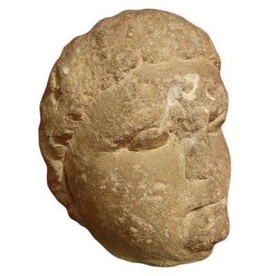 Celtic Stone Head. Exceptional Origin Alésia