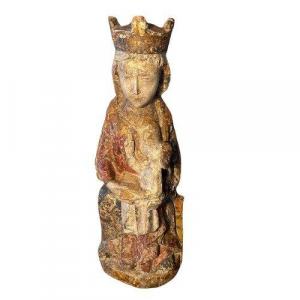 Enthroned Madonna And Child . French Catalonia