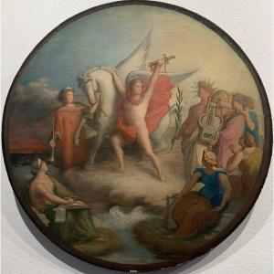 Projet de plafond , Napoléon et les Muses, Attribué à Léopold Burthe. 
