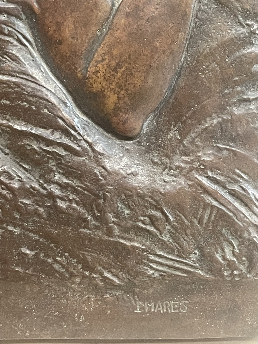 Bronze Bas-relief, Frederic Mares (1893-1991)-photo-3